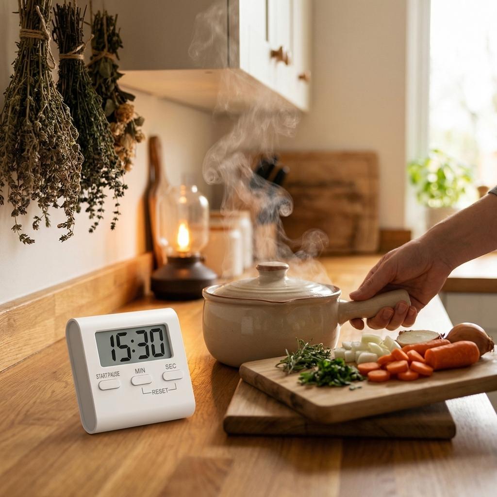 Küchenzeitschaltuhr Erinnerung Praktische Elektronische Zeitschaltuhr(Ohne Akku)