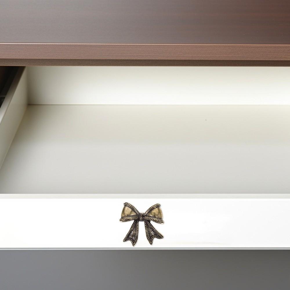 Furniture Hardware Cabinet Door Knobs Retro Wardrobe Drawer Pulls Bow Tie Brass Handle  Window