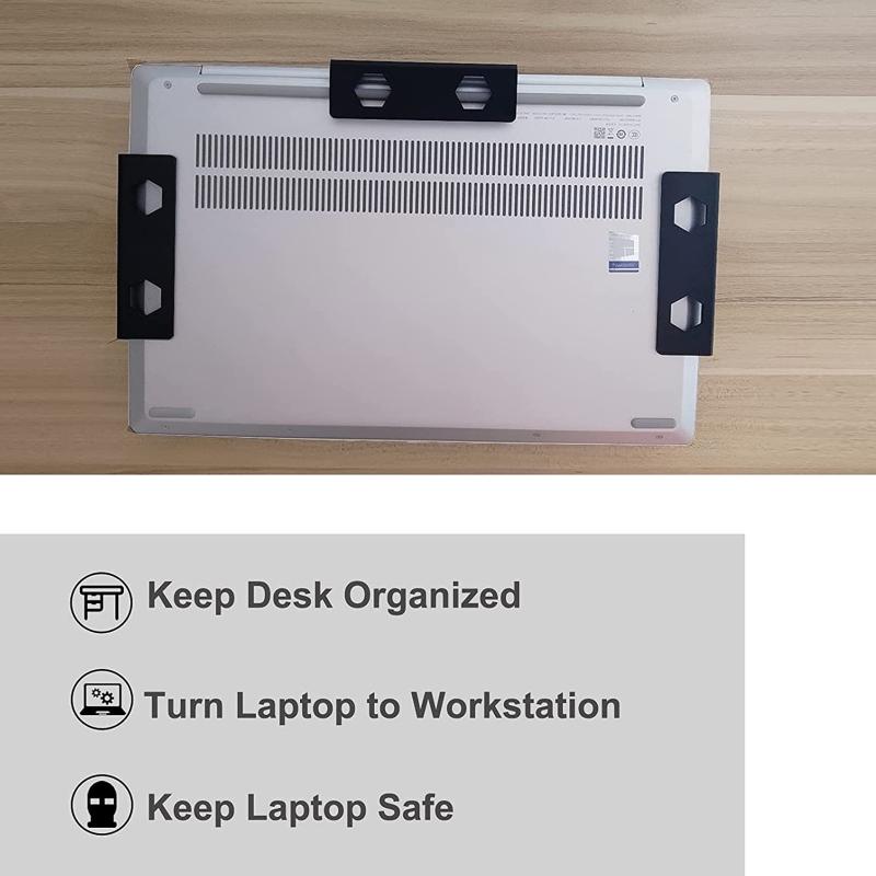Doppelstöckige Laptop-Halterung unter dem Schreibtisch mit Schraube, Laptop-Halterung unter dem Schreibtisch für Laptop-Tastatur