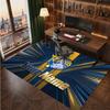 Leeds Rhinos Personalized Crystal Velvet Carpet, Customized Name Text Soft Anti‑Slip Rug for Living Room Bedroom