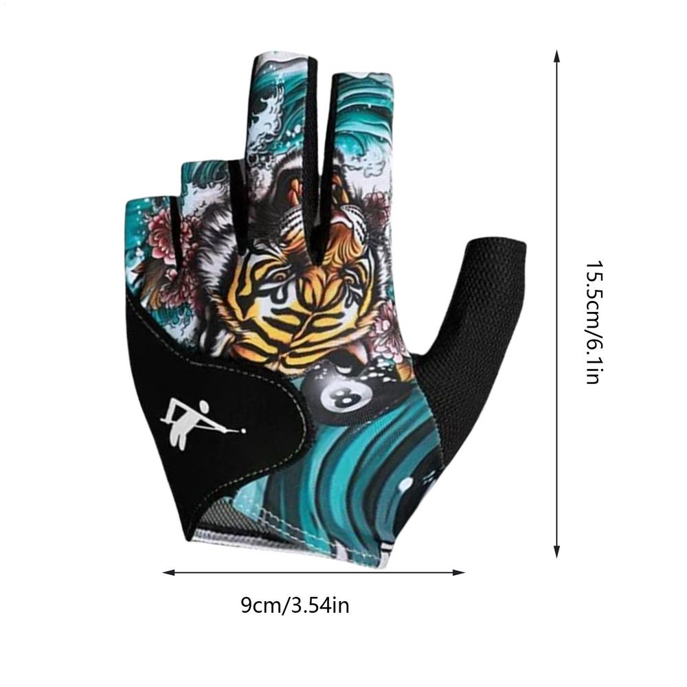 

Billiards Glove Left Hand Half Finger Snookers Billiard Glove Non Slip Stickers Elastic Billiard Training Gloves Accessories