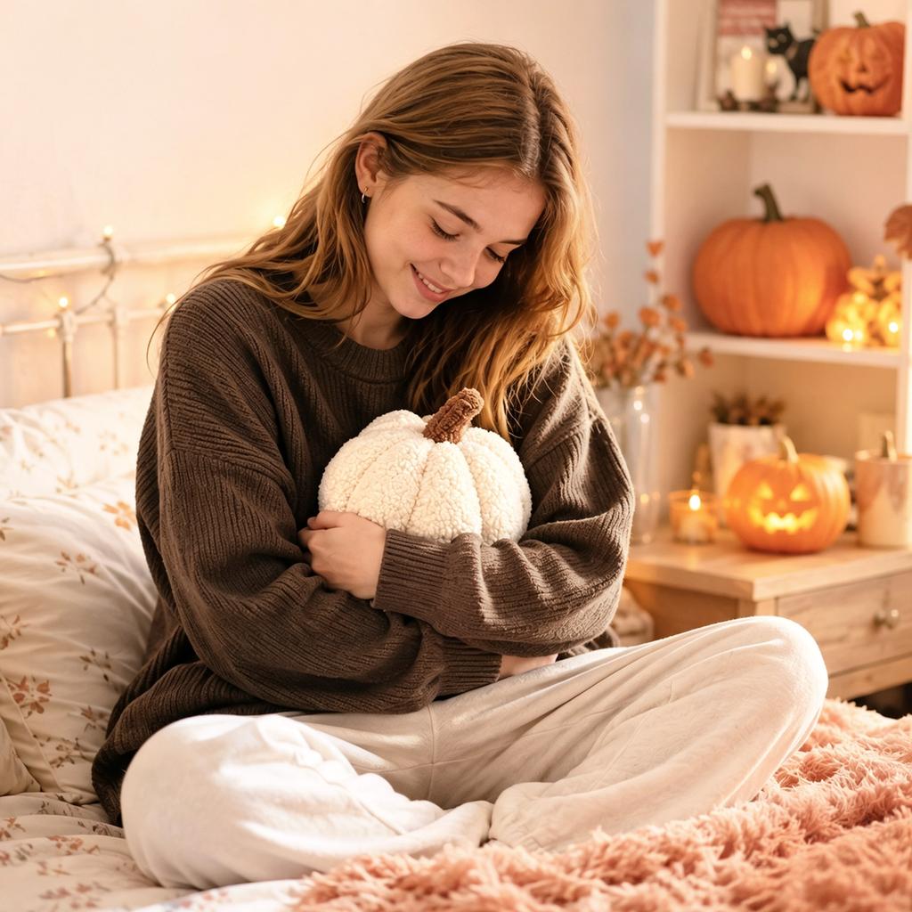 Halloween Pumpkin Plush Doll Cute Stuffed Animal for Kids Fall Home Decor