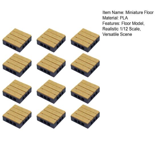 12Pcs/Set Miniature Floor Dollhouse Model 46034 Scale DIY Craft Pretend Play Toy Dollhouse