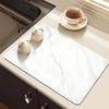 Marbled Coffee Machine Mat Diatomite Kitchen Drainage Absorbent Quick Drying Placemat Bathroom Anti-slip Rug