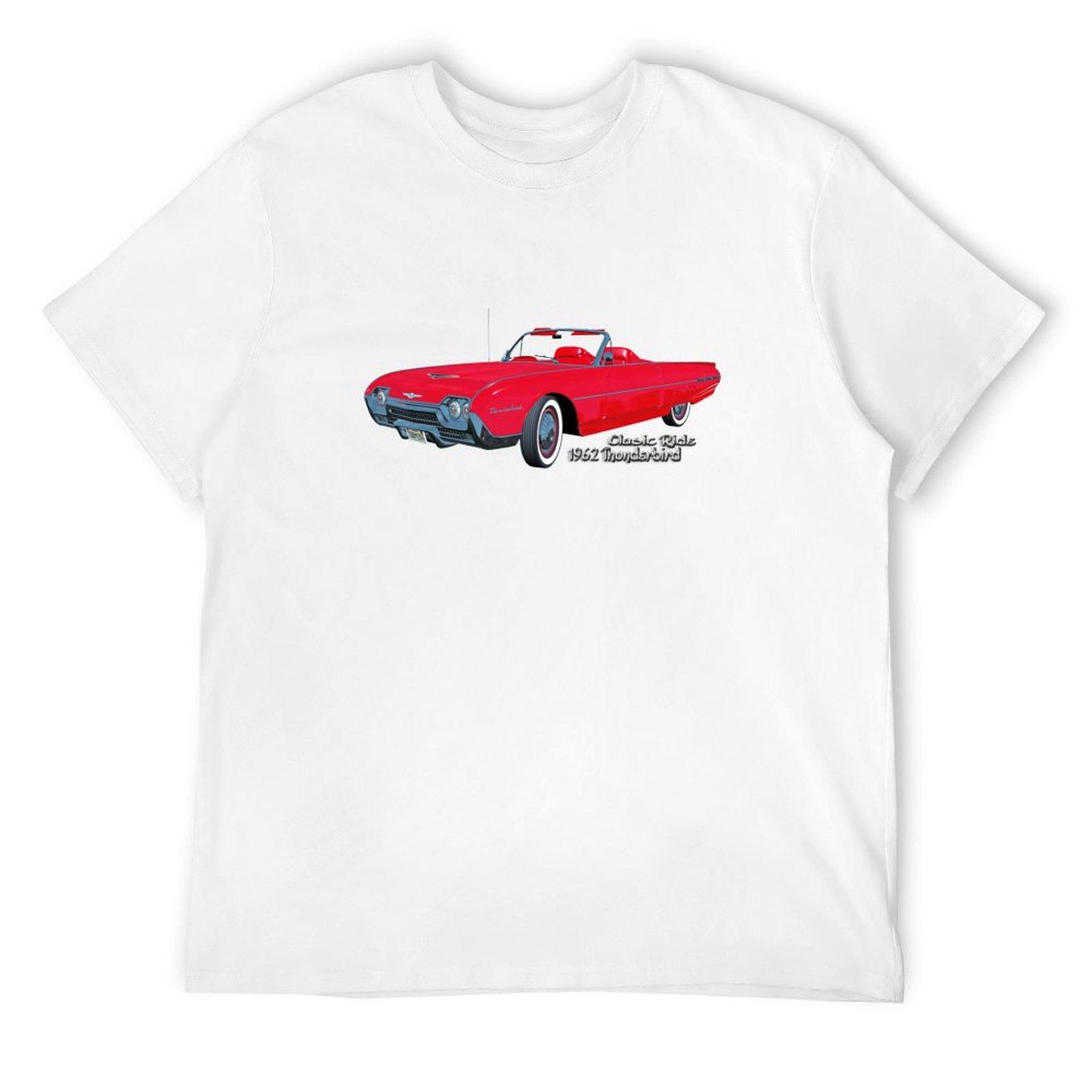 

1962 Thunderbird Классическая Поездка Футболка спортивные фанаты уличная одежда пот мужские однотонные футболки S