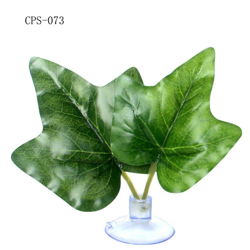 Landscaping Simulation Plant  Leaf With Suction Cup Landscaping Plant For Fish Tank