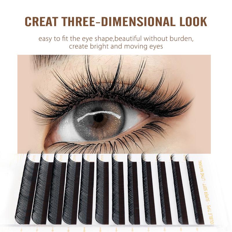 NATUHANA 5D Super Soft Fairy Lash Extensions - Non-Scattering Multi-Pick Single Strands.
