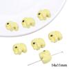 Yellow Hand-Painted Ceramic Cartoon Beads for DIY Bracelets, Necklaces, and Phone Chains
