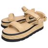 CHANEL G39143 22A Métiers d'Art Collection CC Logos Matelasse Platform Velcro Sandals shoes 38 beigeUsed