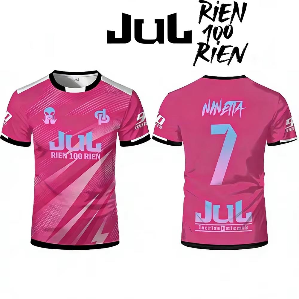 Nuova T-shirt Stampata JUL Toto Ninetta Uomo Donna Hip Hop Traspirante Abbigliamento per Allenamento Calcio Maglia Sportiva per Adulti e Bambini