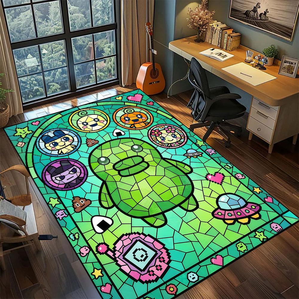 Tamagotchi Anime Character Carpet for Living Room Bedroom Home Decor Cool Movie Mat Play Floor Mat