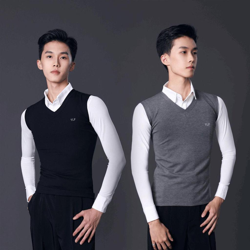 Herren Moderne Latein-Tanzweste - Professionelle Elastische Trainingskleidung