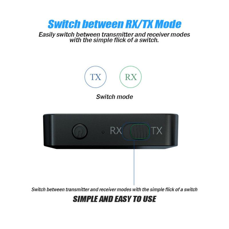 2-in-1 Bluetooth-compatible Receiver Transmitter Home Wireless Audio Converter Adapter For Tv