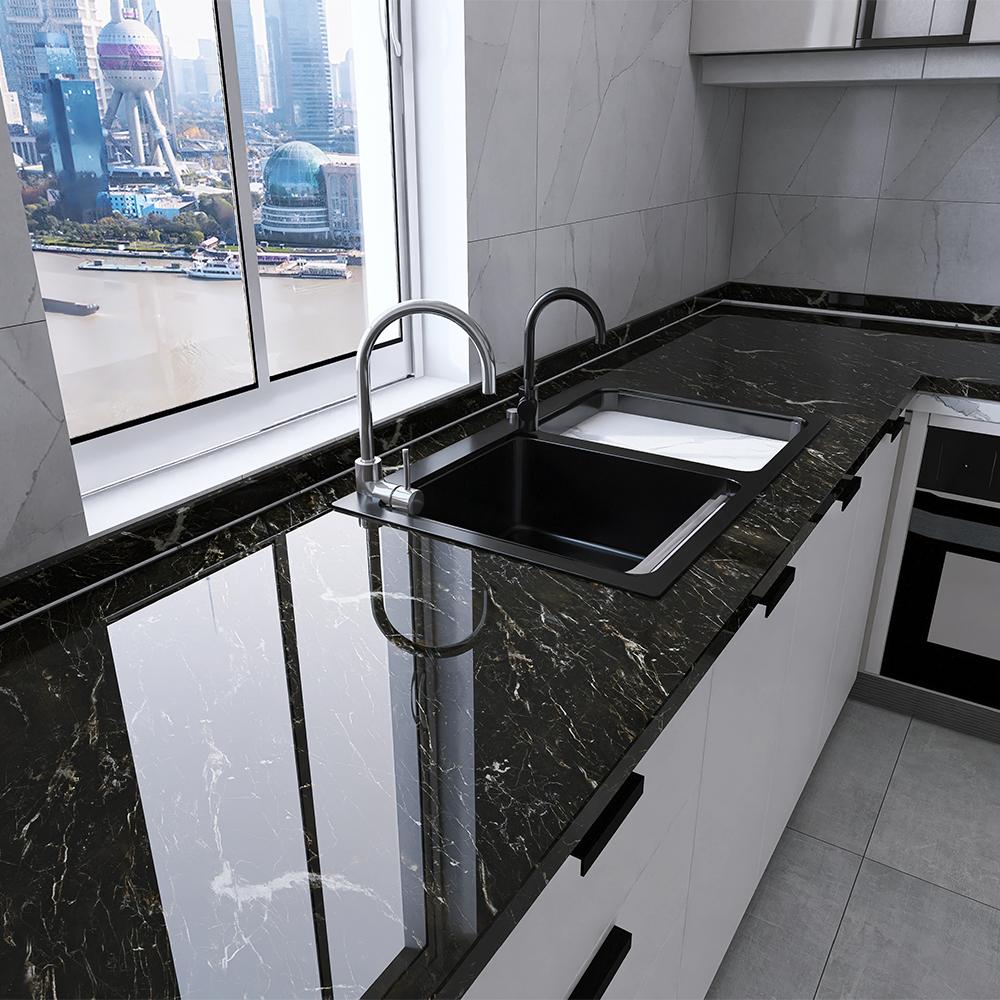 40cm DIY Kitchen Waterproof Moisture-proof Mildew Proof Home Bedroom Background Wall Wallpaper Wall Stickers Marble Decoration
