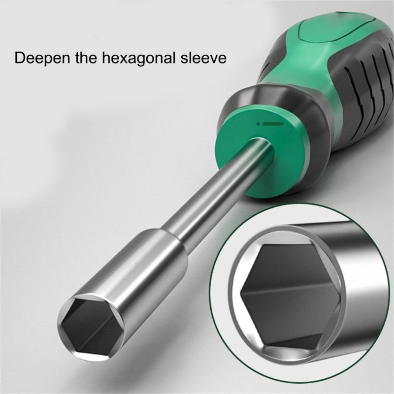 Professional Steel Screwdriver Bit Adapter Extended Shafts Nut Driver Suitable for Multiple Socket for Complex Tasks