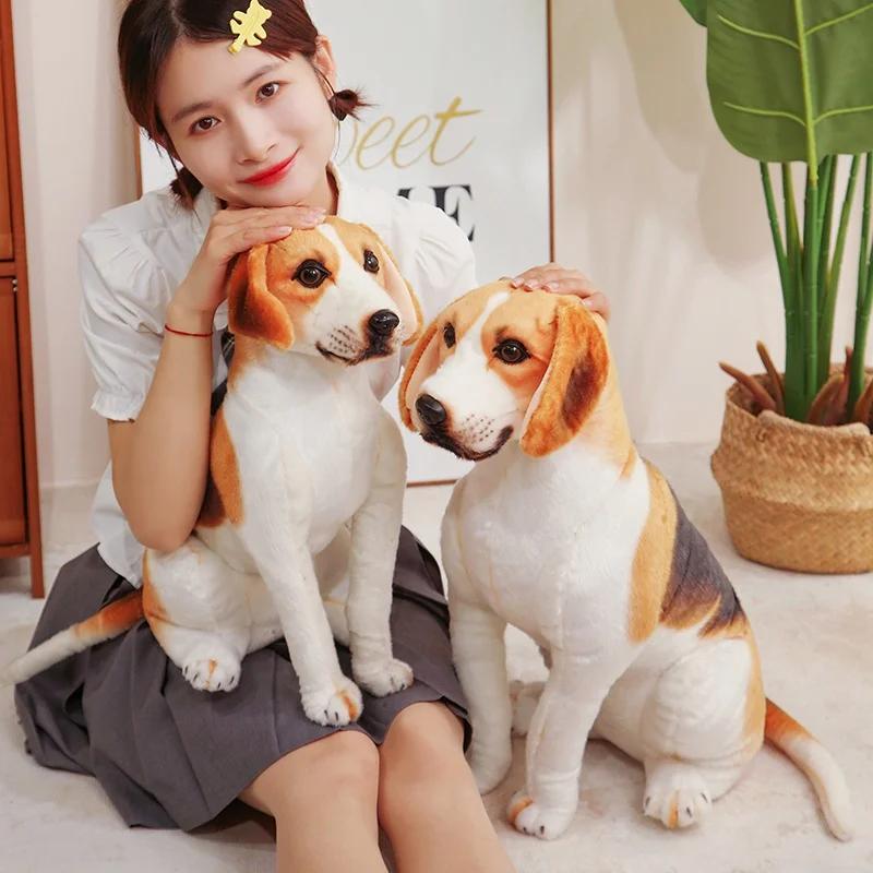 New Beagle Dog Plush Toy Cute Stuffed Realistic Beagle Puppy Doll Home Decor Kids Birthday Gift