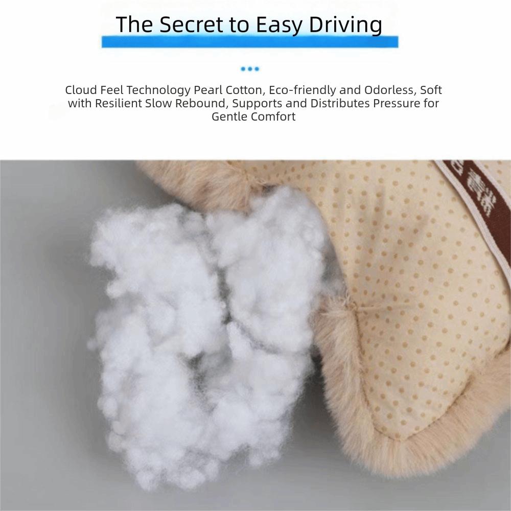 Soft Imitation Rabbit Plush Lumbar Pillow Plush Cushion Neck Rest Pillow Winter Season