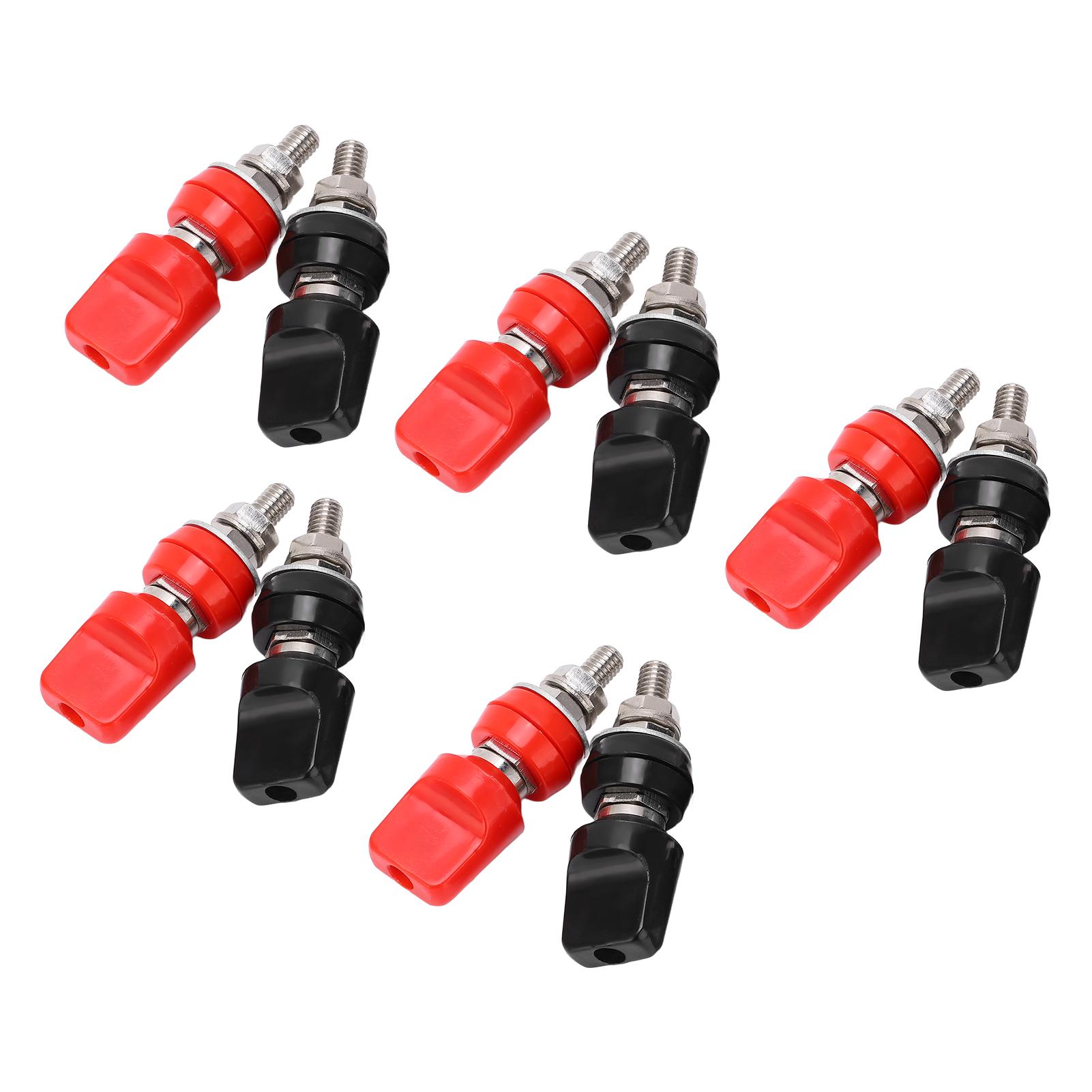 

5 Set J.50019(1) Current Binding Post M6 Brass Terminal Binding Post with 4mm Jack for Electronic