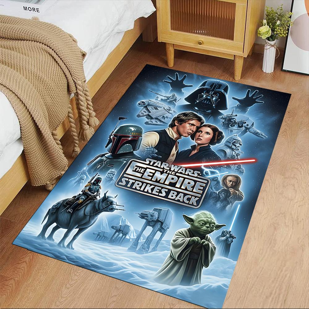 Star Wars Carpet Perfect for Foyer Dining Room Living Rooms Bedrooms Anti-slip Rug Anime Office Decor Birthday Christmas Gift