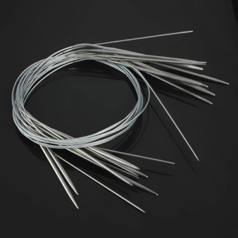 11pcs Stainless Circular Knitting Needles Set Knitting Needles Sewing Accessories Needles knitted set Size 43/65/80cm