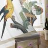 Bird Flower Yellow Branch Tulle Curtains for Bedroom Living Room Printed Sheer Curtains Summer Home Decor
