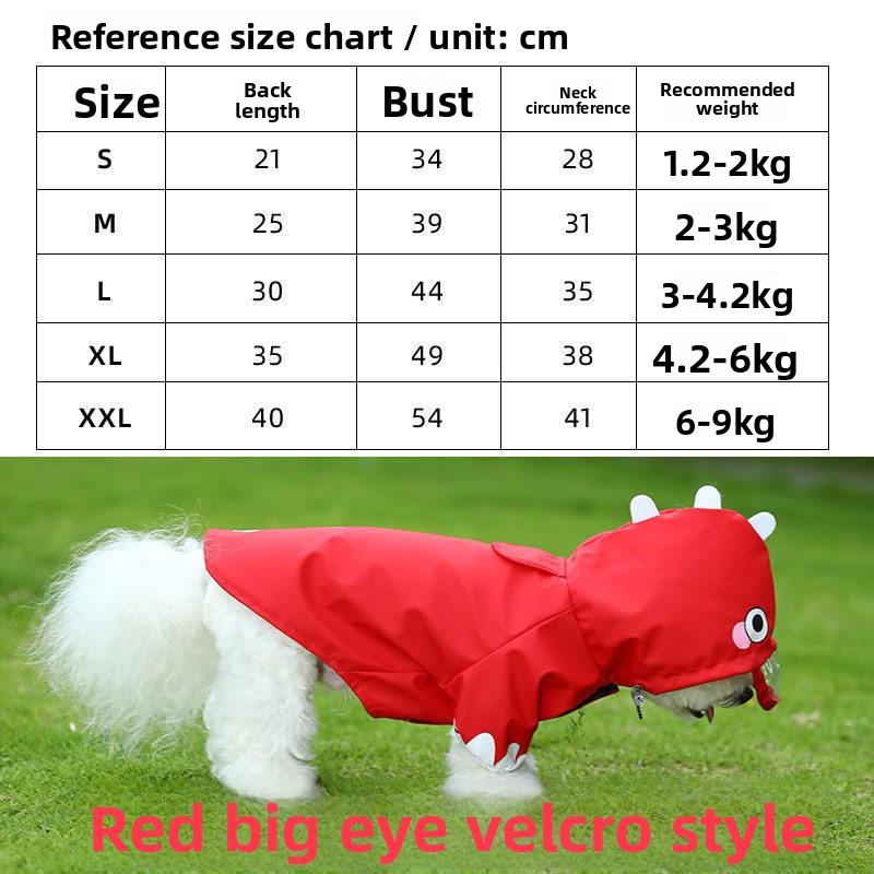 

Dog Raincoat - Waterproof Half-pack Style Pet Clothing for Use During Rainy Days and Seasons When Walking The Dog. 2XL