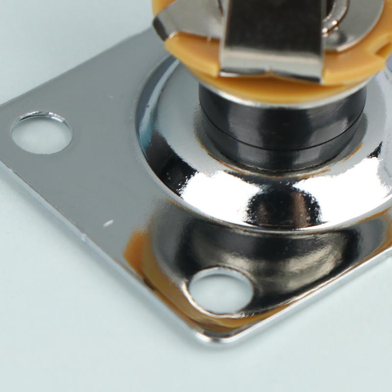 Electric Guitar Jack Output Plate Guitar Output Jack Plate Square Shape Metal Compact Guitar Jack Socket Plate Guitar