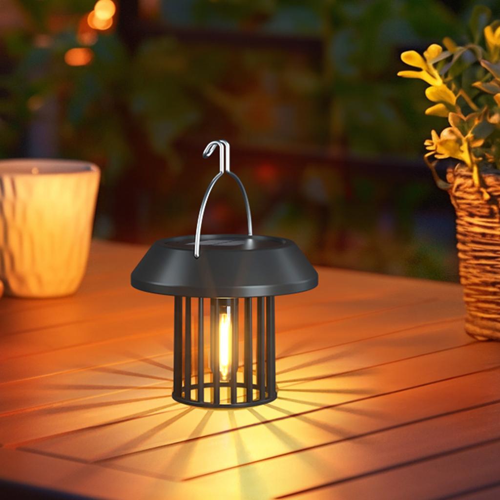 Solar Powered Outdoor Hanging Chandelier Waterproof Garden Night Light for Patio Yard Tree Camping Ambient Lighting