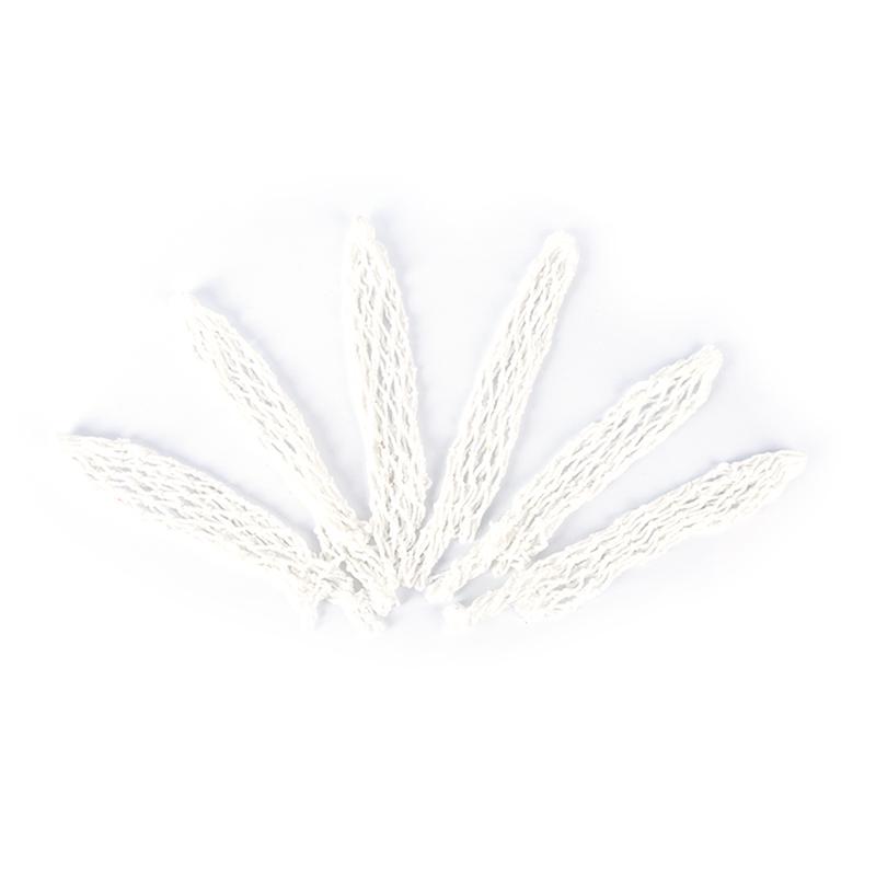 6 ks/sada Bílé síťové kapsy na kulečníkový stůl z bavlny