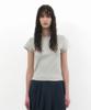 PARTIMENTO WOMEN Lace Punching 90S Short Sleeve Tee_Mint Gray