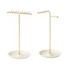 Stylish Sturdy Metal Jewelry Display Tower for Necklace and Bracelet Stand with Earring Holders Hanging Ornament