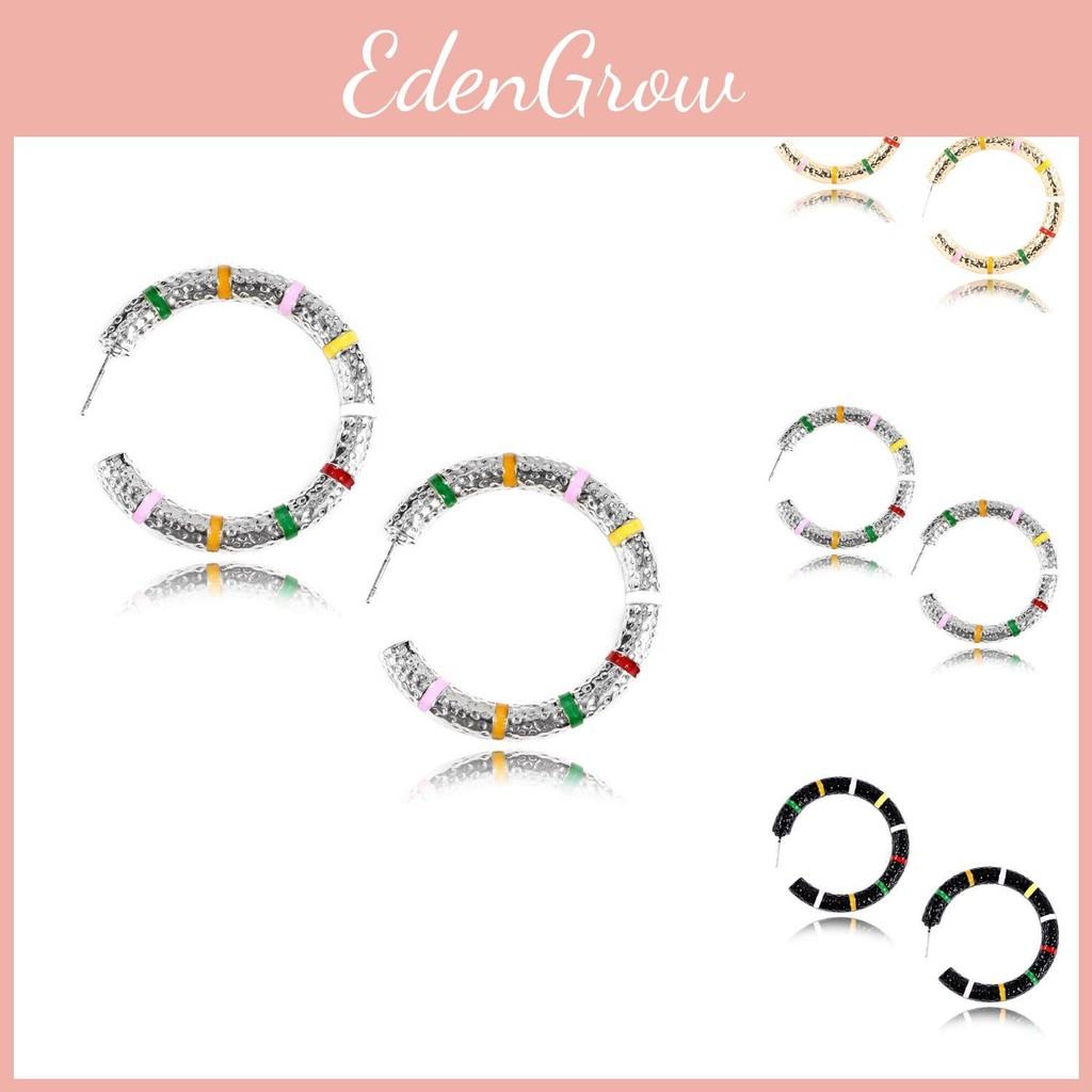 Geometric Sophisticated Hoop Earrings In Various Colors For Women