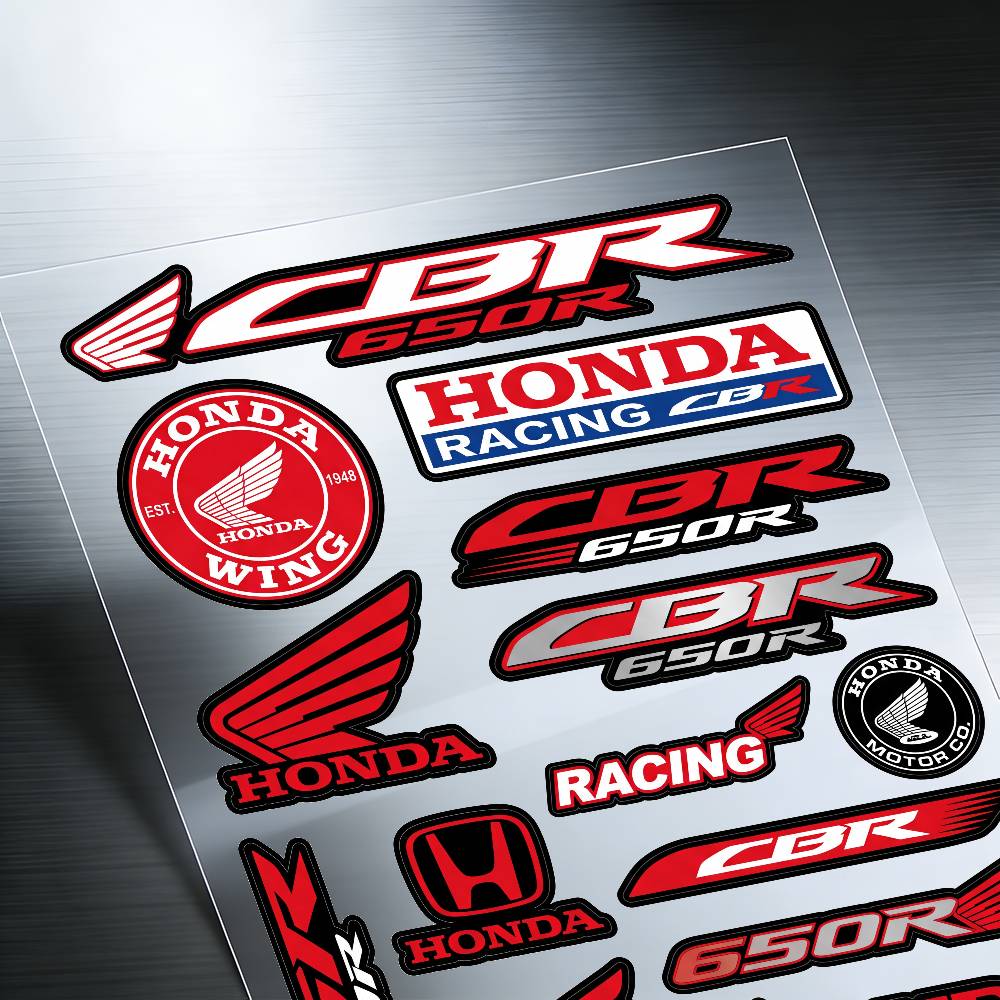 WGLRK1 FOR HONDA CBR650R Motorcycle Reflective Stickers Waterproof Decals for Helmet Scooter Fuel Tank Toolbox Racing