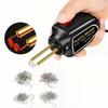 100w Portable Plastic Welding Repair Kit Mini Hot Melt Soldering Gun Essential Tool For Car Bumper Fender Kayak Pliers ( 200pcs Staples For Free)