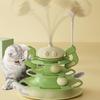 Cat Toy Ball Track 3-Level Tower Track With Teaser Exercise Toys For Kitchen Apartment Relaxation Zone Entryway Home Living Room