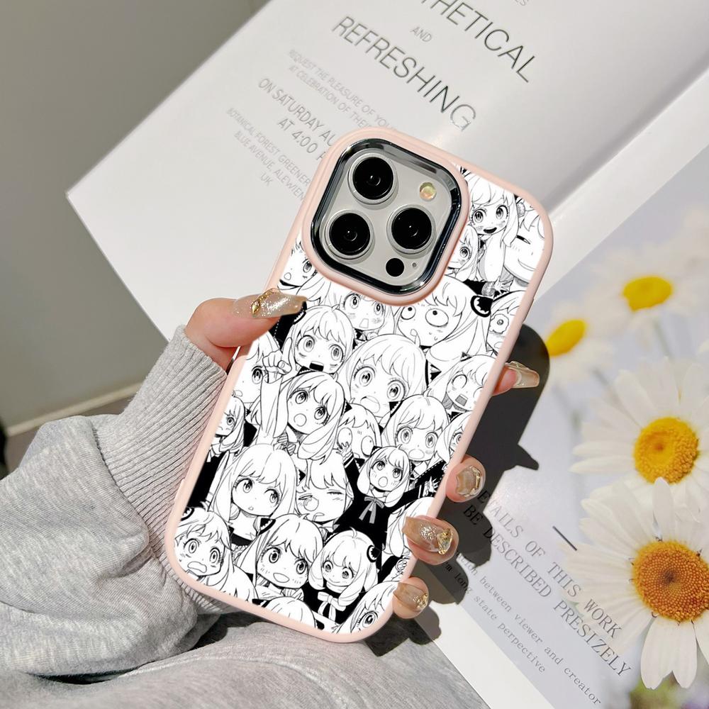 Ae98 SPY×FAMILY Anime Art Phone Cases for Samsung A13 A32 A53 A04e A54 S24 FE S23 Ultra Infinix Hot 40i Huawei P30 Metal Camera Protective Back Cover