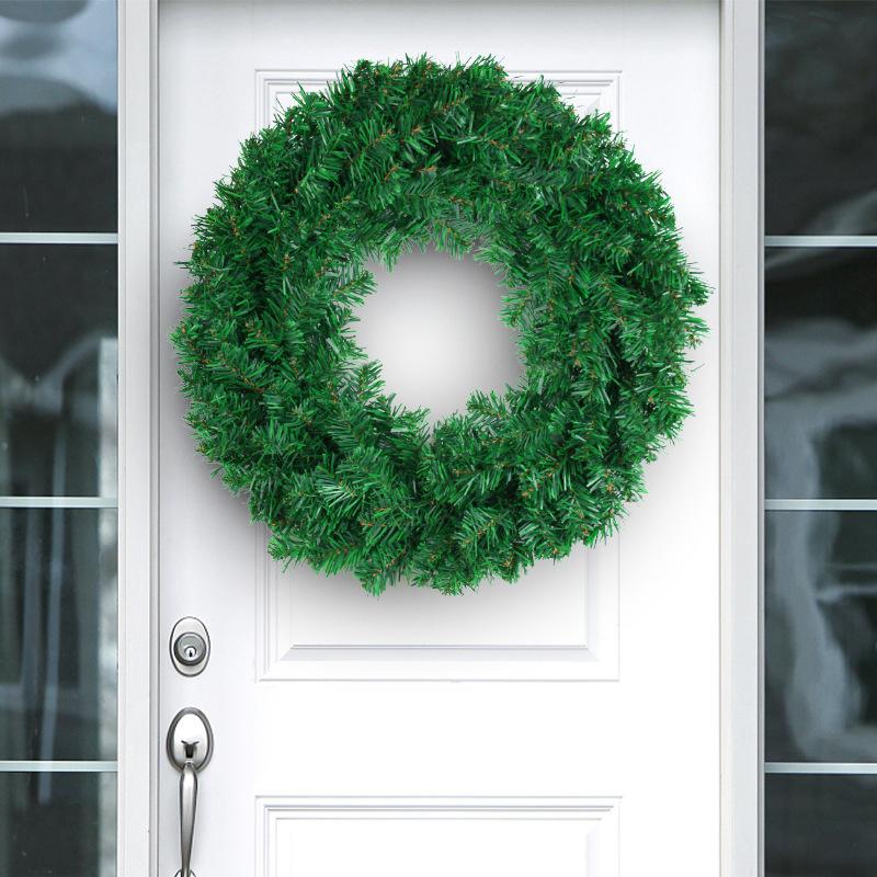 30/40Cm Artificial Green Wreath Pvc Wall Wreaths Seasonal Home The Wreath Christmas Ribbon Wreath Front Door Fall Wreaths