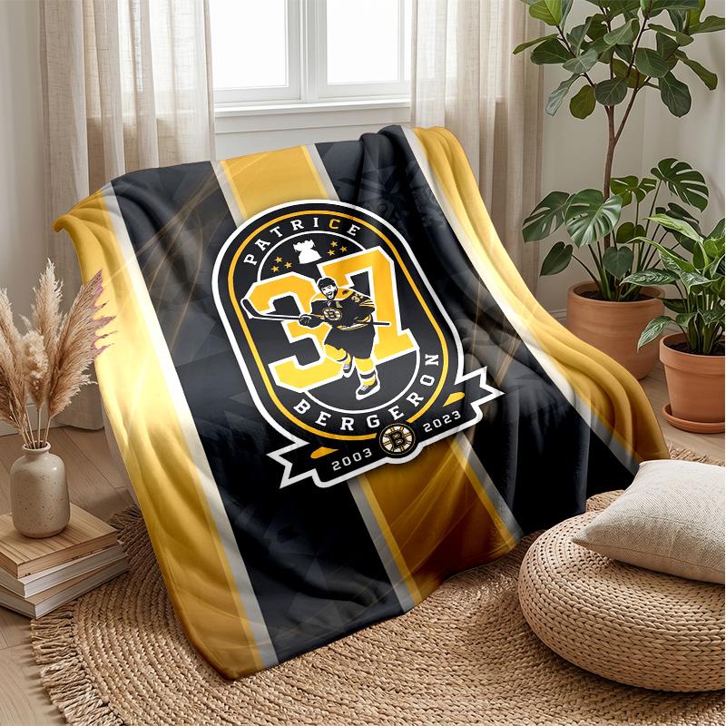 Boston Bruins Flanell Fleece Decke Gemütlich Warm Überwurfdecke für Sofa Bett Reise Ganzjahresgebrauch