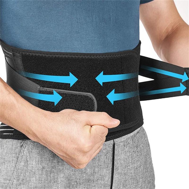 Breathable Air Mesh Back Brace For Men Women Lower Back Pain Relief  With 6 Stays Back Support Belt Anti-skid Lumbar Support