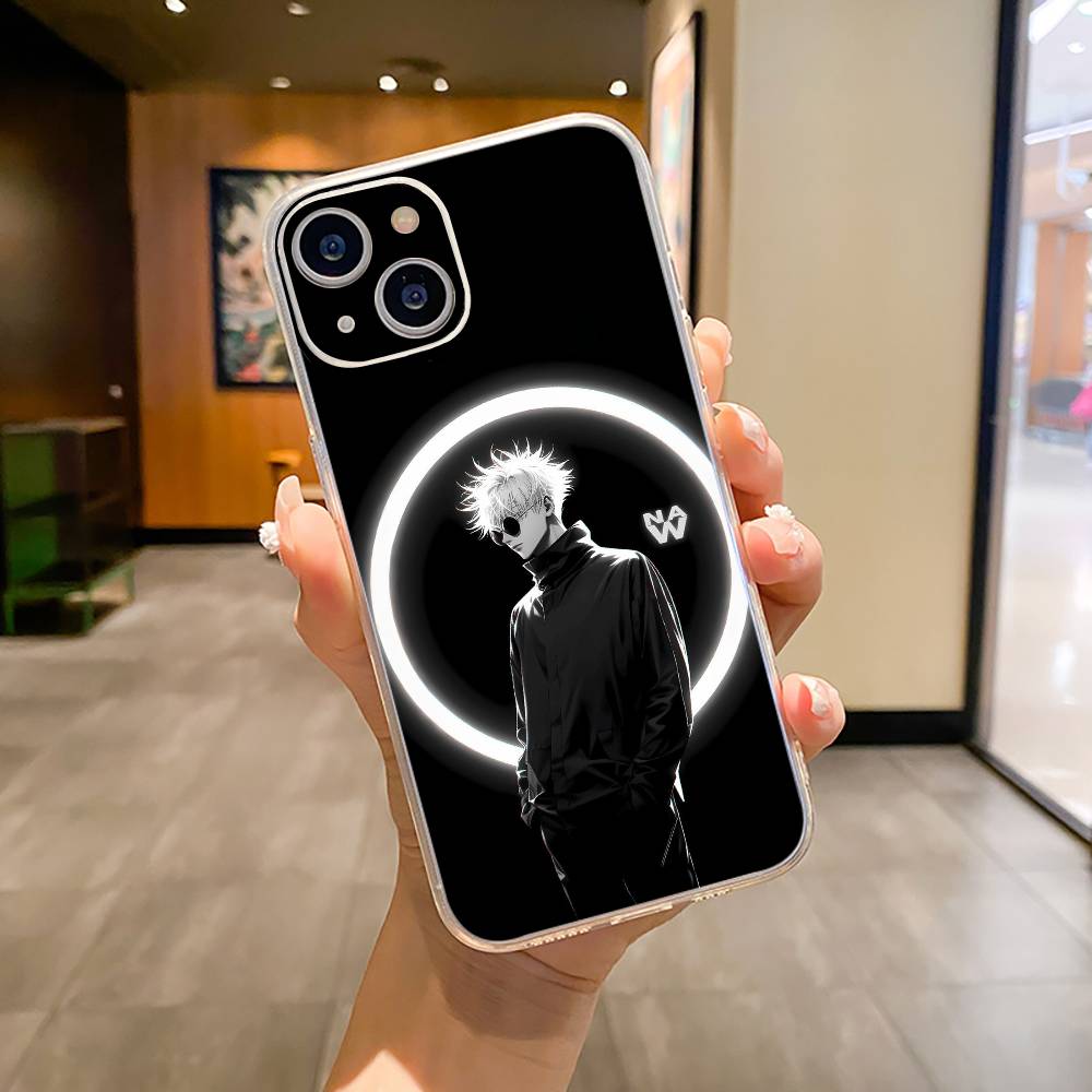 Favorite Anime Characters-S-Satoru G-Gojo Phone Case For iPhone17,16,15,14,13,12,Pro Max, Plus   Soft Silicone Transparent Cover