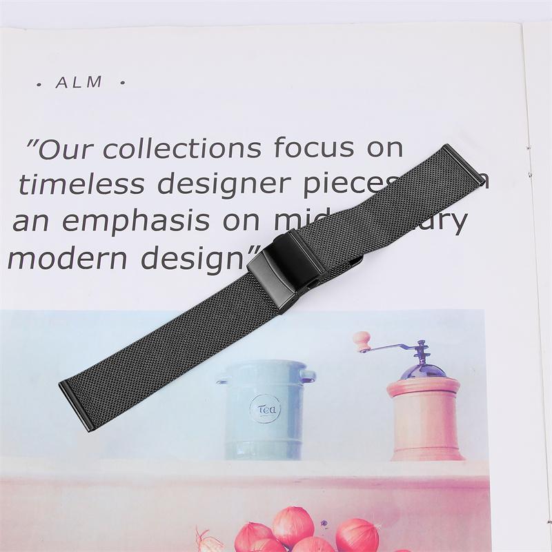 

For Huawei Watch GT 2 42mm/Watch 2 Stainless Steel Milanese Wrist Strap Replacement Smart Watch Band Rose Pink
