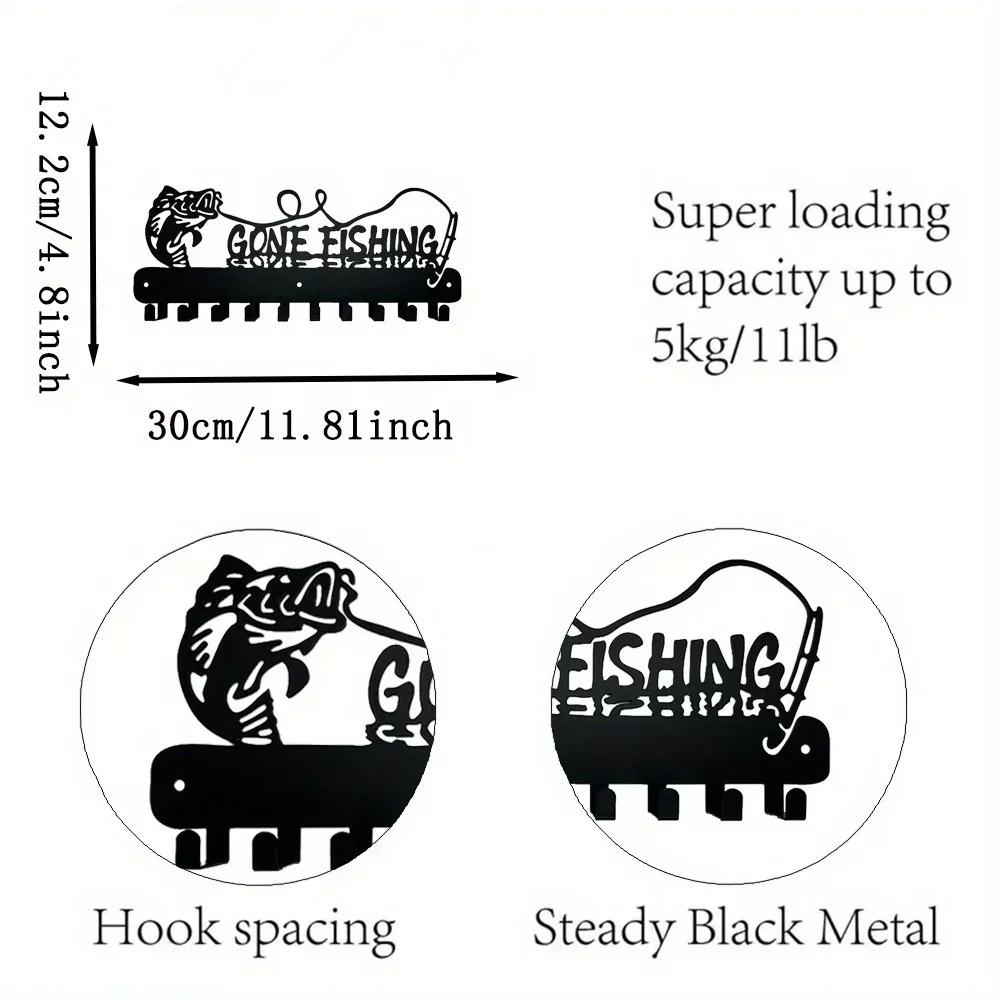 1 Stück Niedliches Fischförmiges Schlüsselaufbewahrungsregal mit Haken - Stabiler Metallhalter, Ideal für platzsparende Organisation