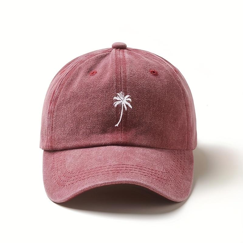 1pc Rerto Washed Embroidery Baseball Caps for Women,outdoor Leisure Adjustable Drawstring Closure,Perfect for Outdoor Activities