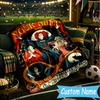 Custom Name Hocus Halloween Night Flannel Blanket, Use for Birthday/Holiday Gift, Soft Blanket for Sofa/Bed/Camping/Office, Home Decor