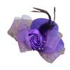 Vintage Bridal Hair Clip with Yarn Decor Top Hat Shape Stage Performances Hairpin Vintage Hair Clip for Taking Photo