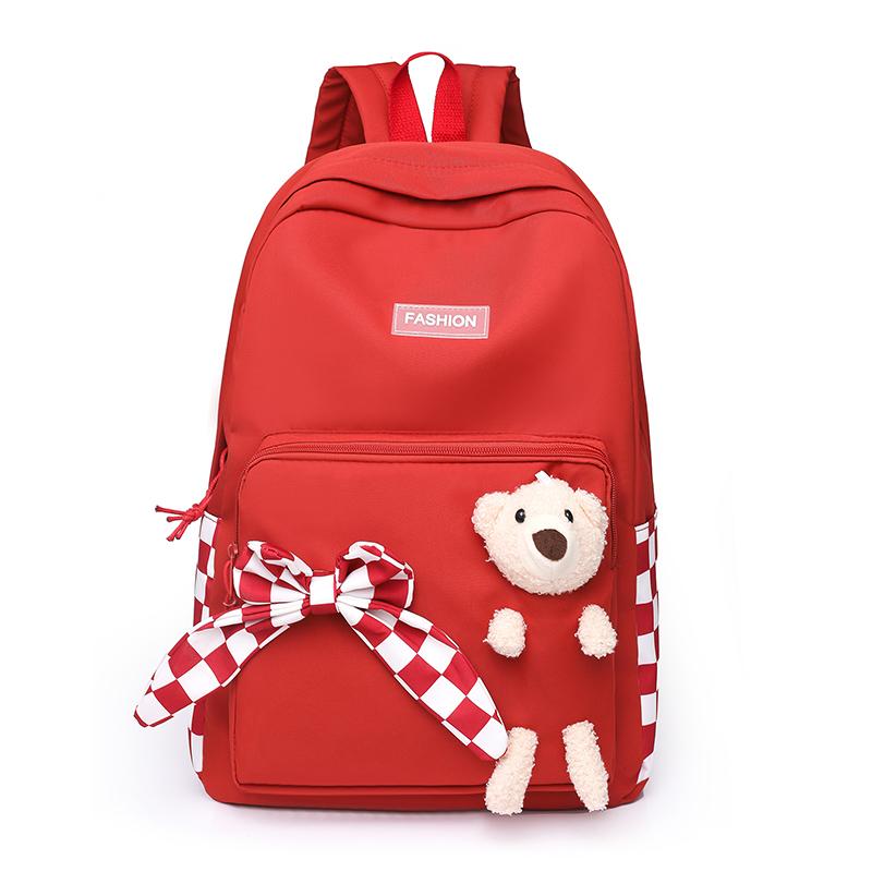 

Женский школьный рюкзак для студентов, водонепроницаемый, Оксфорд, большой емкости, модный женский рюкзак, дизайнерский рюкзак высокого качества для отдыха и путешествий красный