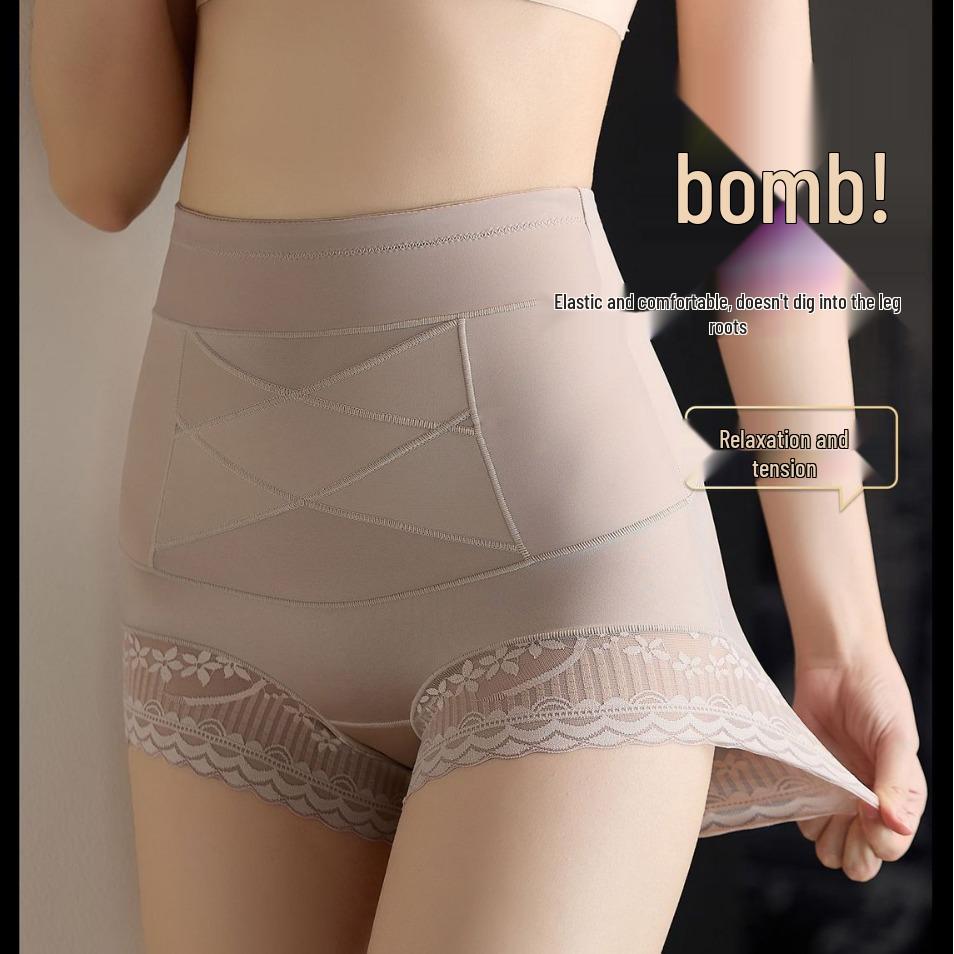 

2037# Seamless Cross-Bandage Abdomen Shaping & Hip Lifting Pants with Pure Cotton Crotch L 105-125 lbs