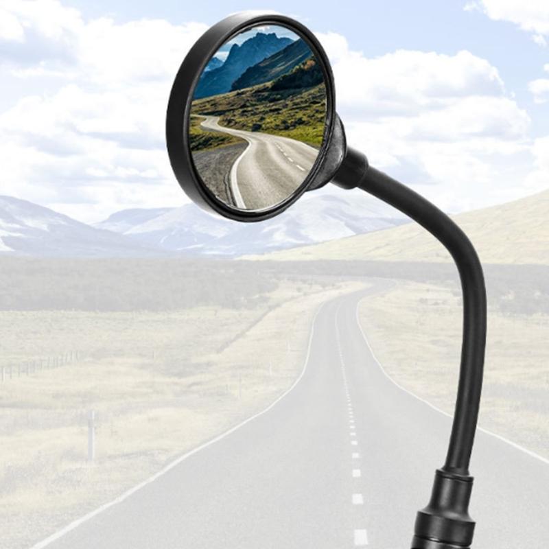 Universals Bike Glass Adjustable Handlebar Rearview Glass Wide Angles Safety Glass for Electric Bike Cycling