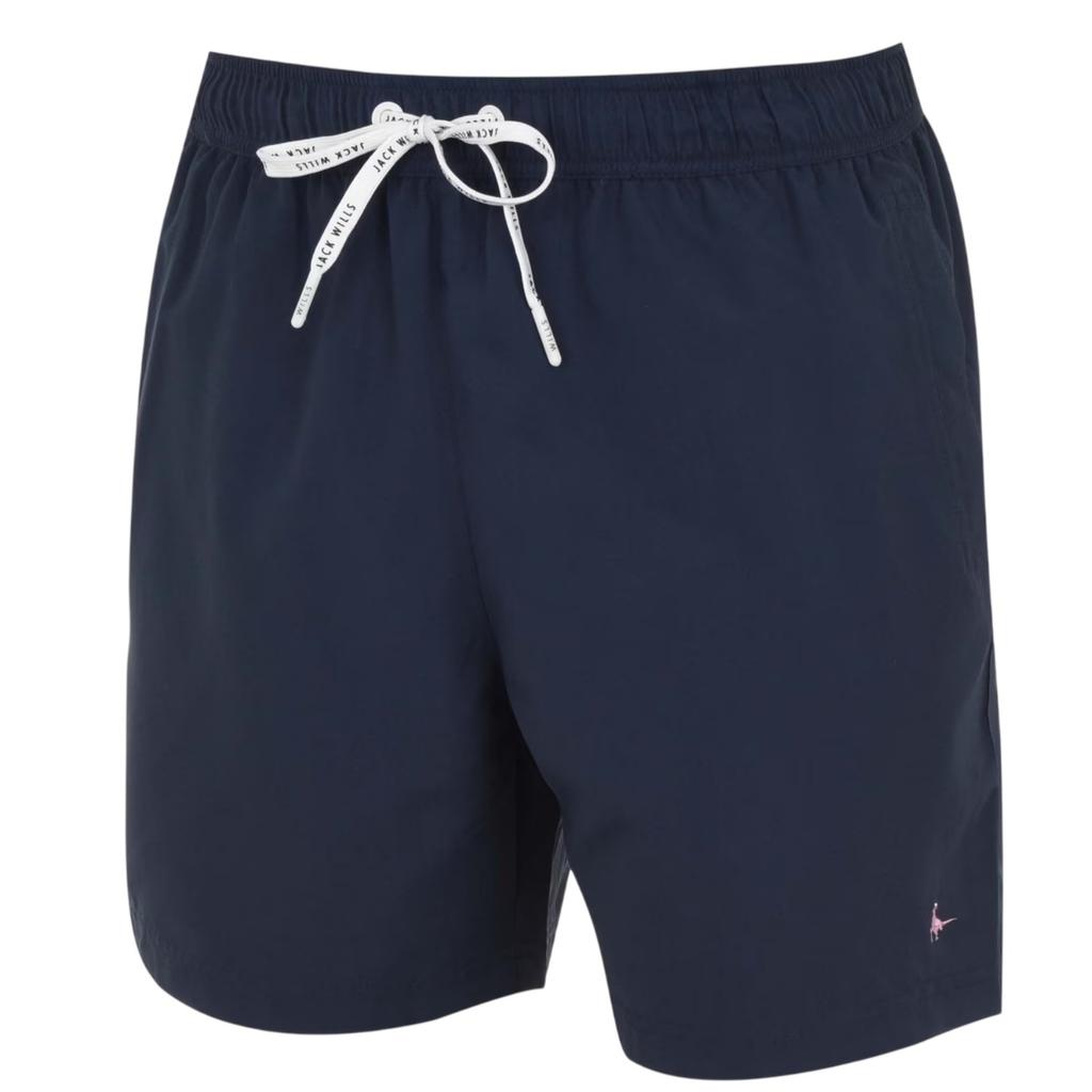 Jack Wills Mens Embroidered Logo Mid Length Swim Shorts