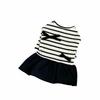 Breathable Pet Striped Short Sleeve Soft Pet Skirt Pet Clothes Pet Princess Dress  Summer